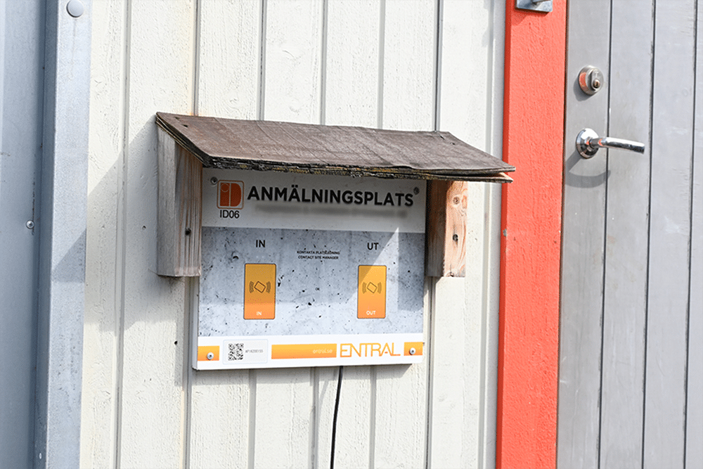 anmälningsplatsskylt