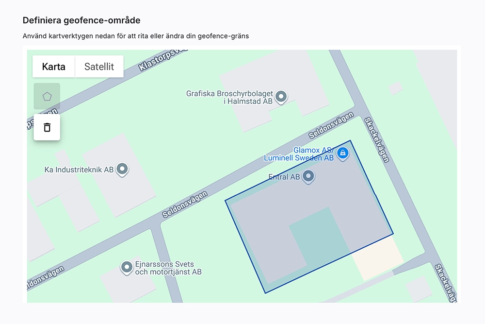 En nedfälld säkerhetsbom för bilar