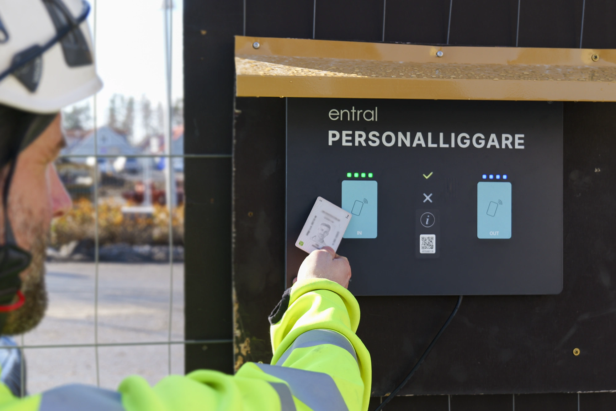 En nedfälld säkerhetsbom för bilar